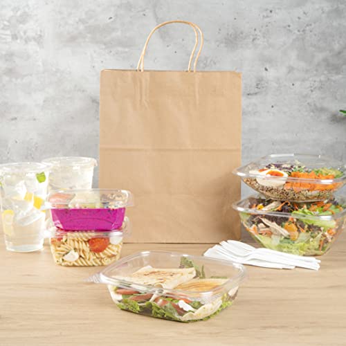 Restaurantware Thermo Tek 24 Ounce Deli Food Containers 100 Anti-Fog Hinged Lid Containers - Freezable Rectangle Clear Plastic To Go Food Containers Disposable - size: 24 oz