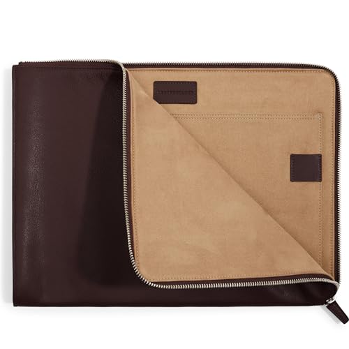 Leatherology Brown Leatherolgy Zippered Document Holder with Interior Pocket for Tablet - color: Brown