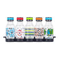 REDUCE WaterWeek Refillable Water Bottles, 14 oz - Includes 5 WaterWeek Leak Proof Tritan Reusable Water Bottles - Includes Fridge Tray - Navigate - color: Navigate, size: 14 Ounces