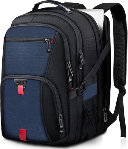 ANTERK Laptop Backpack, 18.4 Inch Laptop Backpacks for Men Women, 55L Anti Theft Water Resistant College Bussiness TSA Airline Approved Work Computer Backpack, Blue - color: Blue, size: 18.4 inch