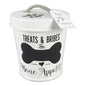 Young's Inc 7"X7"X8" Ceramic Dog Treat Jar - color: Dog Treat, White
