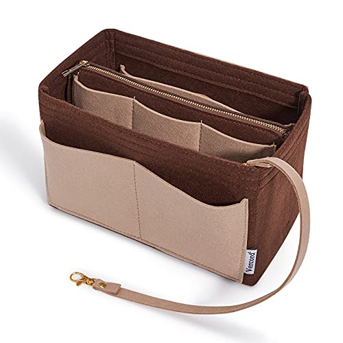 Vercord Felt Organizer Insert For Purse Handbag Tote Bag In Bag Inside Shaper Divider Neo Coffee & Beige Medium - color: A Coffee & Beige, size: Medium
