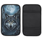Car Armrest Cushion Soft Cover Full Moon Wolf, Tray Storage Center Console Box Pad, Protect Interior of Most Vehicles - color: Picture (73)