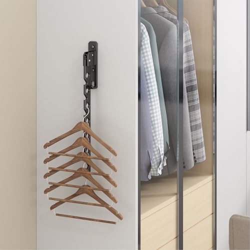Wall Mounted Clothes Drying Rack, Wall Clothes Hanger Hook for Laundry Room Hanger Foldable, Wall Clothes Rack Indoor, Perfect for Small Spaces, Matte Black 2 Packs - color: Black 2 Pack