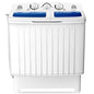 COSTWAY Portable Washing Machine, Twin Tub 20 Lbs Capacity, Compact Laundry Washer(12 Lbs) and Spinner(8 Lbs), Durable Design, Timer Control, Perfect for RV, Apartments and Dorms, Blue+White - color: Blue + White