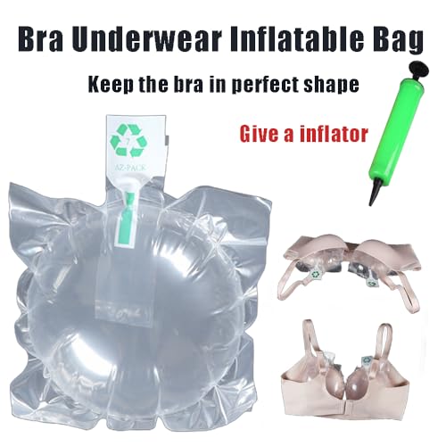 Ouliget Portable Bra Underwear Inflatable Bag,Bra Support Bag for Preventing Deformation,Traveling Lingerie Protective Organizer Bag,50 Pieces