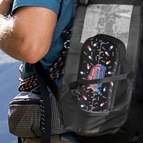 ECG Pill Pattern Insulin Pen Cooler Travel Case for Women Nurse Adults Diabetic Medication Insulated Cool Organizer Carrying Case for Diabetes Travel Kit - color: Ecg Pill
