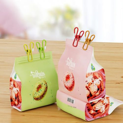 20 Pack Chip Clips Bag Clips 2.2 Inch (55mm), Stainless Steel Bag Clip for Food Storage, Snack, Kitchen, Laundry Clothes Pins for Hang Out The Laundry