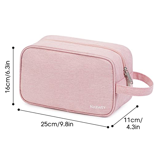 Narwey Travel Toiletry Bag for Women Traveling Dopp Kit Travel Bag for Toiletries Cosmetic Bag Makeup Bag Medicine Bag for Traveling (Pink) - color: A-Pink