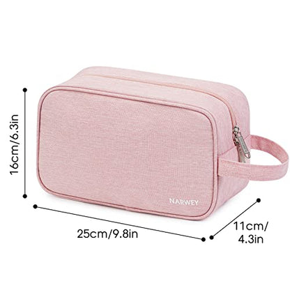 Narwey Travel Toiletry Bag for Women Traveling Dopp Kit Travel Bag for Toiletries Cosmetic Bag Makeup Bag Medicine Bag for Traveling (Pink) - color: A-Pink