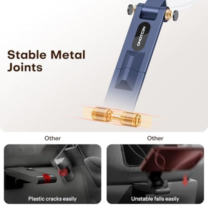 OMOTON TP02 360°Rotating for MagSafe Tripod Mount, Adjustable Aluminum Magnetic Phone Tripod for iPhone 17/16/15/14 Pro Max Air, Foldable Cell Phone Stand Fits Vlog, Gym, Travel Essentials, Navy Blue - color: 3-Navy Blue
