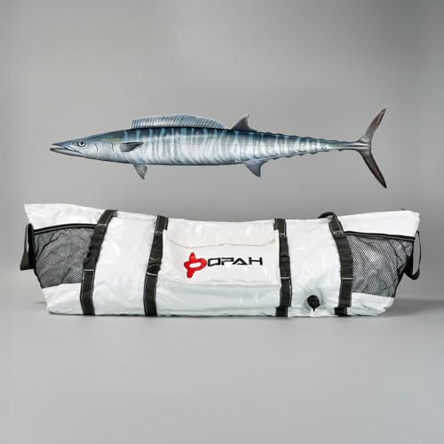 Opah Gear Fathom 6 King Insulated Fish Kill Cooler Bag for King Mackerel, 70' L x 20' W x 18' H, Heavy Duty, Marine-Grade Vinyl, Camping & Fishing - style: Fathom 6 King - 70'l X 20'w X 18'h
