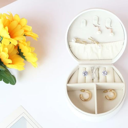 Travel Jewelry Case,Personalized Jewelry Box,Elegant Half-Moon Design with Personalized Golden Initial Case,Personalized Gifts for Women,Jewelry organizer;Personalized Gifts for Women or Friends(G) - style: G