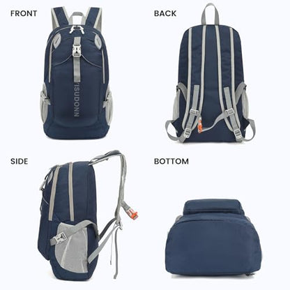 Hiking Backpack, 30L Lightweight Camping Water Resistant Large Hiking Bag Outdoor Travel Daypack for Men Wome - color: Blue
