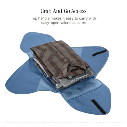 Eagle Creek Pack-It Reveal Garment Folder - Travel Garment Bag with Compression Wings to Maximize Luggage Space - Convenient Top Handle - Quick Drying Material - Blue Dawn - Large - color: Blue Dawn