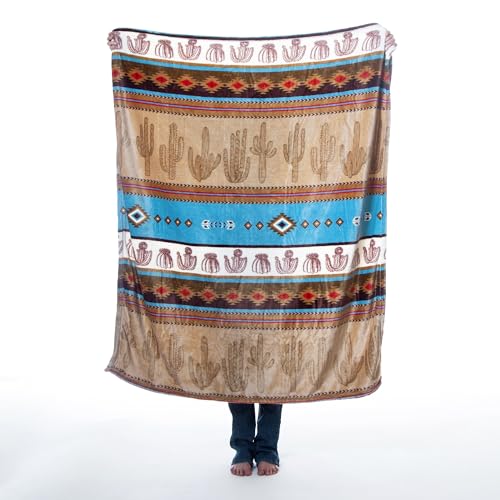 Carstens, Inc. Travel Blanket, Premium Compact 2-in-1 Airplane Blanket/Pillow, Cactus Stripe - color: Cactus Stripe