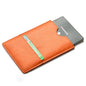 XEYOU Passport Holder Cover - Ultra Slim Premium Vegan Leather Travel Wallet Case Cover (Orange) - color: Orange