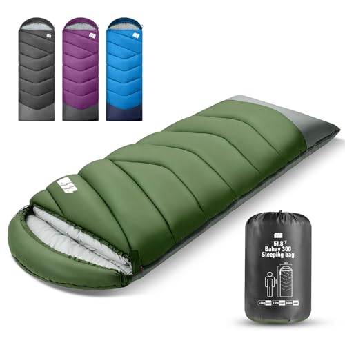 Sleeping Bags for Adults Cold Weather & Warm,Backpacking Camping Sleeping Bag for Tall Girls Boys,Lightweight,Compact,Waterproof Camping Gear for Traveling,Hiking,Hotel,Outdoor & Indoor - color: Green, size: 4lb(40-60℉)