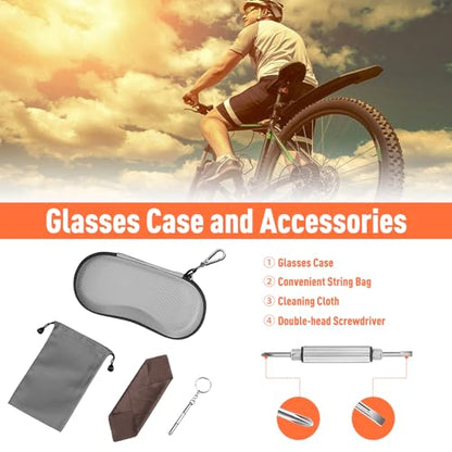 FINTIE Sunglasses Case, Hard EVA Shell Shockproof Sport Glasses Case with Metal Carabiner Travel Zipper Eyeglasses Holder - color: Grey