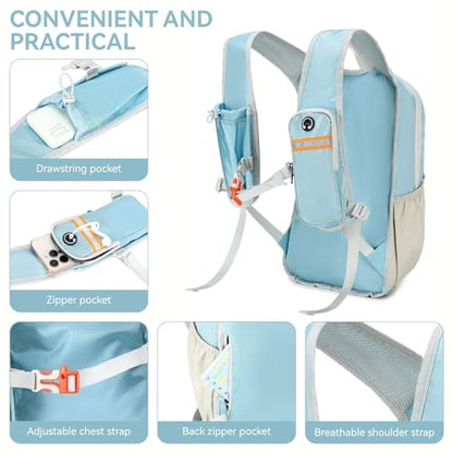 15L Small Hiking Backpack for Women Men Lightweight Packable Backpack Foldable Casual Daypack for Camping Travel Outdoor, Blue - color: Blue