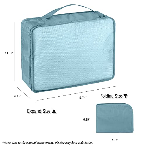 Packing Cubes Set, 2 Pcs Packing Organizers Set for Suitcases (Grey blue) - color: Grey blue