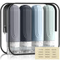 Travel Bottles for Toiletries, 3oz TSA Approved Travel Size Toiletries, Silicone Leak-Proof Refillable Containers, Squeezable Liquid Essentials Bottles W/Clear Bag (GRAY) - color: GRAY