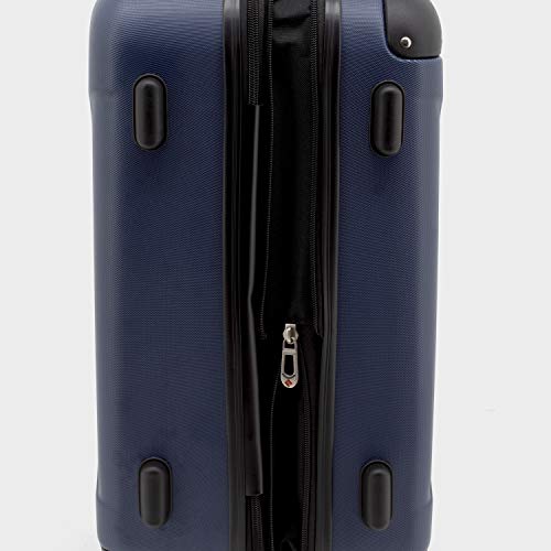 Travelers Club Chicago Hardside Expandable Spinner Luggages, Navy Blue, 5 Piece Set, TCL-77995-410 - color: Navy Blue, size: 5 Piece Set