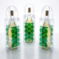 3-Pack Freezable Wine Cooler Bags with Built-in Gel Ice Packs - Portable Hexagon Wine Chiller Sleeve - Reusable Clear Folding Carrier Tote for Champagne, Beer, Picnic & Travel (orange） - color: Green