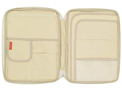 Document A4 Bag Case Waterproof Organizer Portfolio Office Travel Zipper Multi-Function Pouch - color: Dark Green