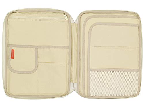 Document A4 Bag Case Waterproof Organizer Portfolio Office Travel Zipper Multi-Function Pouch - color: 01-black