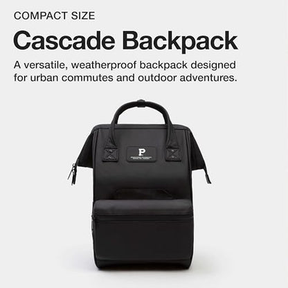Portland Gear Cascade Compact Backpack, Weatherproof Construction, Perfect for Daily Use and Travel, Padded Laptop Sleeve and Adjustable Straps, 13.5L, Black - color: Black