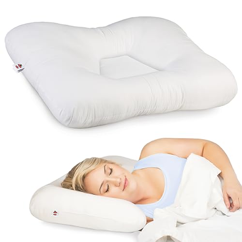 Core Products Tri-Core Cervical Support Pillow – Firm Orthopedic Neck Pillow for Pain Relief, Back and Side Sleepers – Ergonomic Contour Pillow – Assembled in USA, Midsize - color: White, size: Mid-size