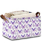 Lavender Storage Baskets,Purple Butterfly Foldable Organizer Bin with Handles for Home Living Room Bedroom Closet Box 17x11.5x10Inch - color: Lavender Purple Butterfly