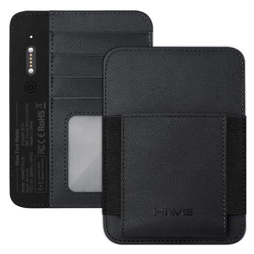 Passport Holder with Find My, RFID Leather Minimalist for Travel, Fit 4 Cards & 2 Passport - color: Black, style: With Find My