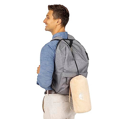 BlueHills Travel Blanket Pillow Rolled Premium Soft Plush Airplane Throw Traveler Essentials Gift Compact in a Bag 70X48 inches Long Car Plane Flight Portable Beige R06 - color: R06-beige