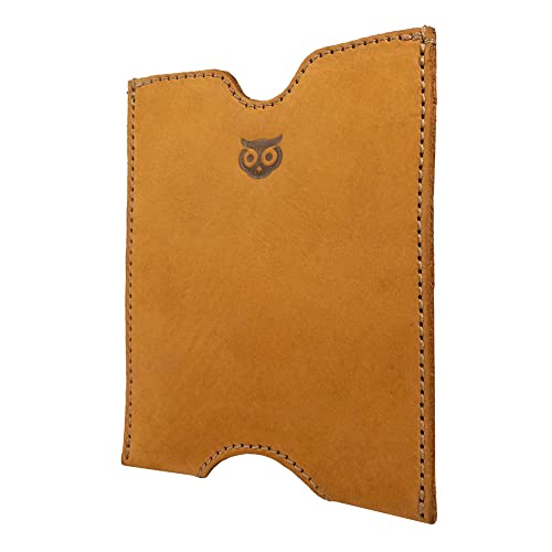 Hide & Drink, Travel Passport Pocket Sleeve Handmade from Full Grain Leather - Old Tobacco - color: Old Tobacco