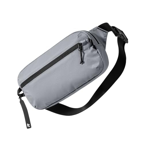 tomtoc 3.5L Sling Bag with RFID Blocking, Crossbody Bag Chest Shoulder Pack for Men and Women, Water-resistant Lightweight Casual Waist Fanny Pack for Travel/Daily Use - color: Light Gray, size: 3.5L
