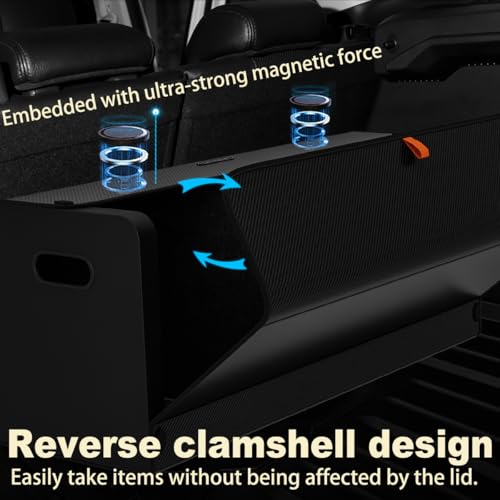 Trunk Organizers, Car Organizers, Storage Solutions, and Car Storage Organizers for SUVs, Sedans, Back Seats, and Luxury Vehicles with Lid, Leather, Small, Large (Carbon Fiber, XXL)