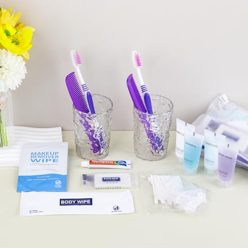 Pack of 50 Basic Toiletry Kits, Individually Packed, Personal Hygiene Kit Bulk Homeless Care Package Supplies, Travel Size Convenience Kits Suitable For Hotel, Home, Camping, Travel - size: pack of 50