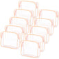 Tbestmax 10 Pack Clear Cosmetic Bags Makeup Bags Portable Waterproof TSA Approved Travel Toiletry Bags Large Organizer Peach Pink, 9.8" x 7.1" x 2.4" - color: Large - Peach Pink