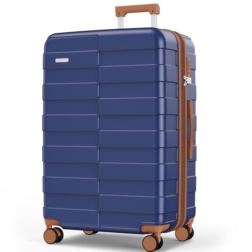 Vipbox Luggage 28 Inch (3-Years VIP Service) Hardside Expandable Large Capacity Travel Suitcase Ultra Durable Polycarbonate Lightweight with TSA Lock Spinner Wheels, Classic Blue - color: Classic Blue, size: 28 INCH