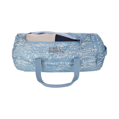Eddie Bauer Stowaway Packable Duffel Bag | Travel | Foldable | Lightweight | Durable | Ripstop Polyester - color: Blue Frog