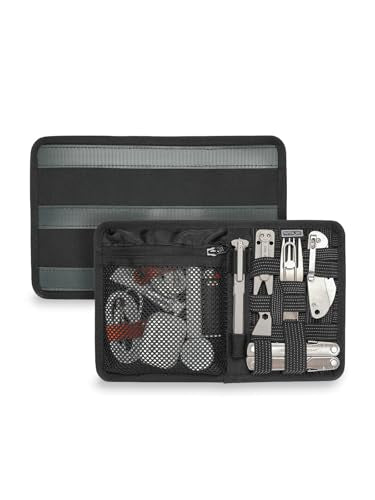 TACTICAL_GEEK EDC Organizer Board, Anti-Slip Elastic Woven Board, Utility Bag Insert Panel for Small Gear, Backpack Accessories (TCM10-Black) - color: TCM10-Black