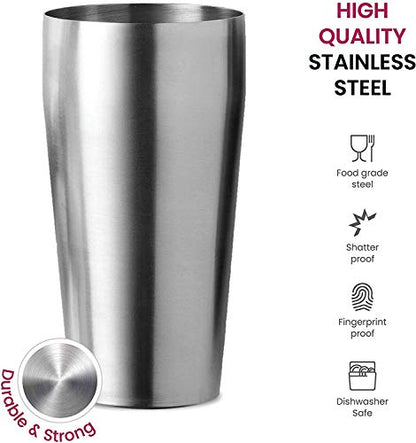 FineDine Cocktail Shaker Set with Travel Bag - Stainless Steel Shaker Set Bartender Kit - Mixology Bartender Kit - Strainer, Muddler, Jigger, Bar Spoon, Bottle Opener, Pour Spouts - Bar Set (14 Piece) - size: 14 Piece
