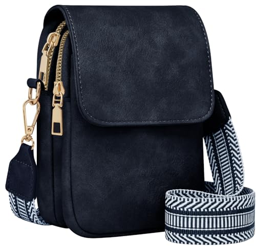Fashion Small Crossbody Bags for Women Trendy Designer Cell Phone Purses Wallets with Card Holder Anti Theft Travel - color: Darkblue