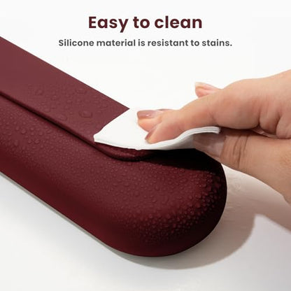 Silicone Electric Toothbrush Travel Case, Manual Toothbrush Travel Cover for Men and Women,Toothbrush Holder for Travel,Gym and More, Fits Most Manual and Electric Toothbrushes - Burgundy - color: Burgundy