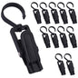 12 Pcs Super Strong Plastic Swivel Hanging Hooks, Curtain Clips, Clothes Pins, Beach Towel Clips, Home Swivel Laundry Clips for Hats, Pants, Towels, Socks, Pants(Black) - color: Black