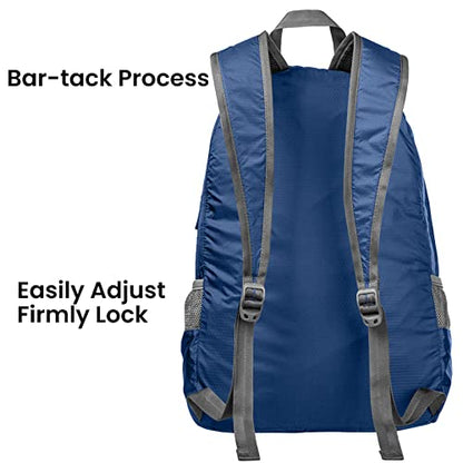 G4Free 20L Lightweight Packable Backpack Travel Hiking Daypack Foldable Backpack for Men Women - color: A-medium Blue