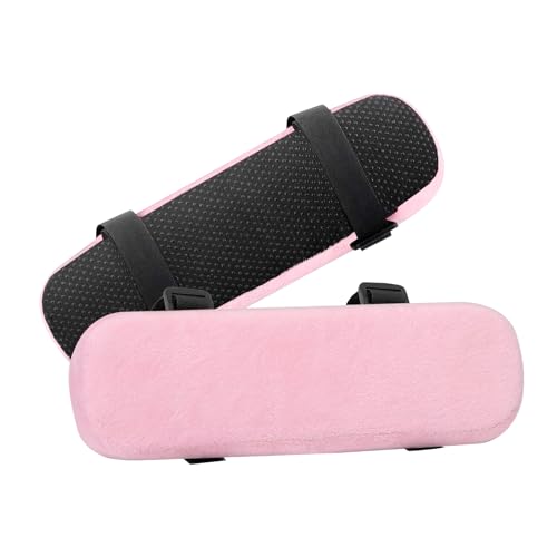 MOSISO Chair Armrest Pads (2 Pack), Memory Foam Home/Office Chair Arm Rest Covers Comfy Computer Gaming Elbow Cushion Removable Washable Elbow Support Forearm Pressure Relief, Pink - color: Pink
