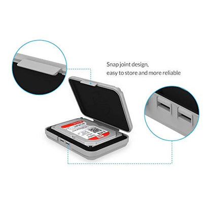 ORICO Hard Drive Case 3.5 inch HDD Storage Protective Bag Anti-Static and Shockproof External Hard Drive Suit for WD,Seagate,Toshiba-PHXGY - color: Gray